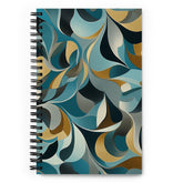 Abstract pattern spiral notebook with the Aqua Reverie artwork by Drese Art