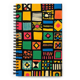 African-inspired ethnic pattern spiral notebook with the Tribal Tapestry artwork by Drese Art