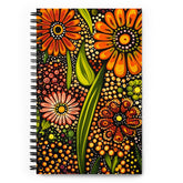 Ethnic floral spiral notebook with the Flourishing Earth artwork by Drese Art