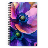 Floral spiral notebook with the Luminous Depths artwork by Drese Art