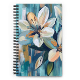 Floral spiral notebook with the Serene Bloom artwork by Drese Art