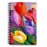 Floral spiral notebook with the Vibrant Awakening artwork by Drese Art
