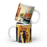 Italian vintage ceramic mug with the Venice Canal artwork by Drese Art