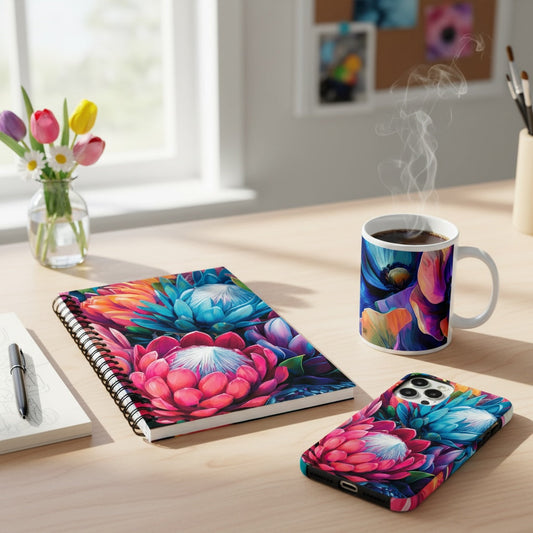Lifestyle image of desk setup essentials by Drese Art