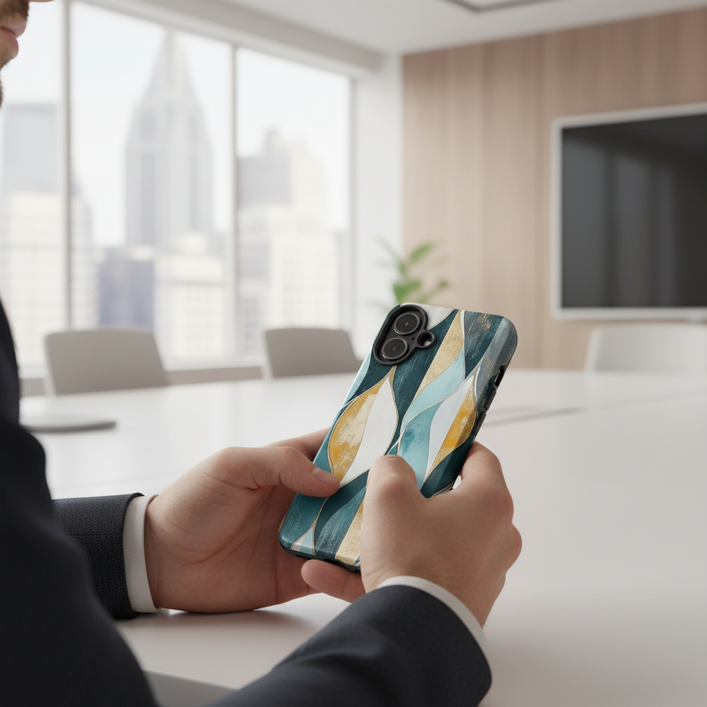 Coque iPhone® - Gilded Currents | Drese Art