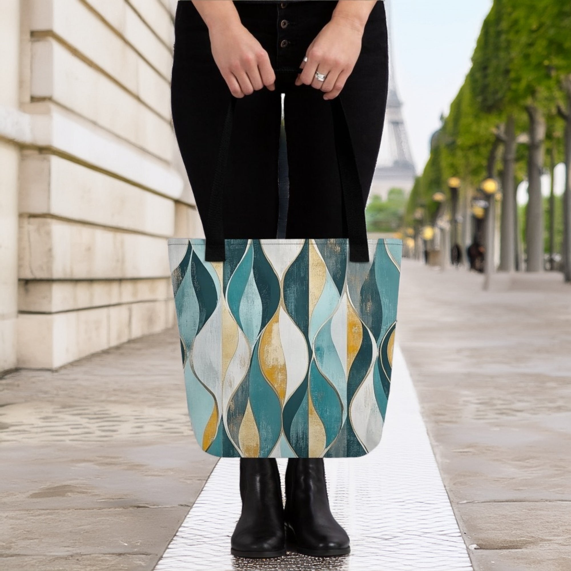 Borsa tote - Gilded Currents | Drese Art