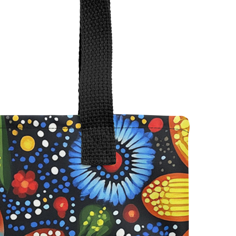 aboriginal-floral-tote-bag-blooming-dreamtime-drese-art-6