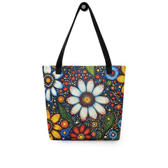 aboriginal-floral-tote-bag-blooming-dreamtime-drese-art-7