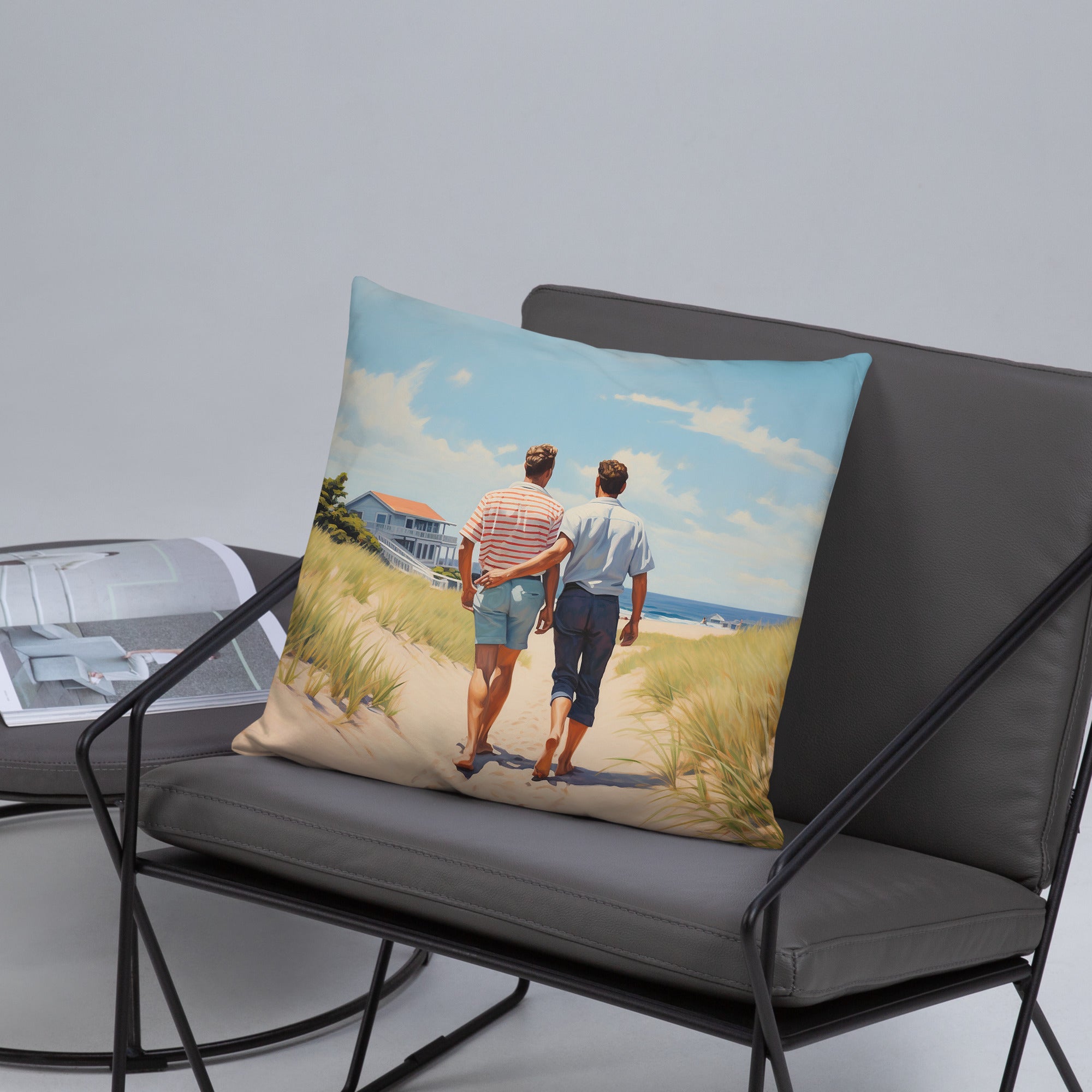 Throw Pillow - Stroll by the Beach | Drese Art