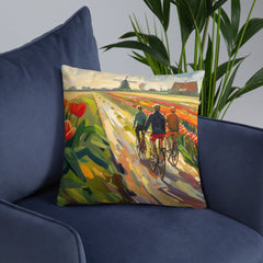 Throw Pillow - Through Tulip Fields | Drese Art