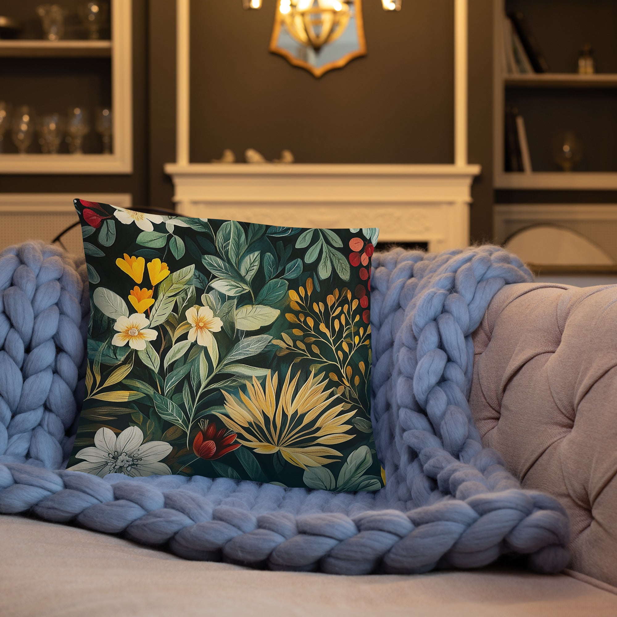 Throw Pillow - Midnight Bloom | Drese Art