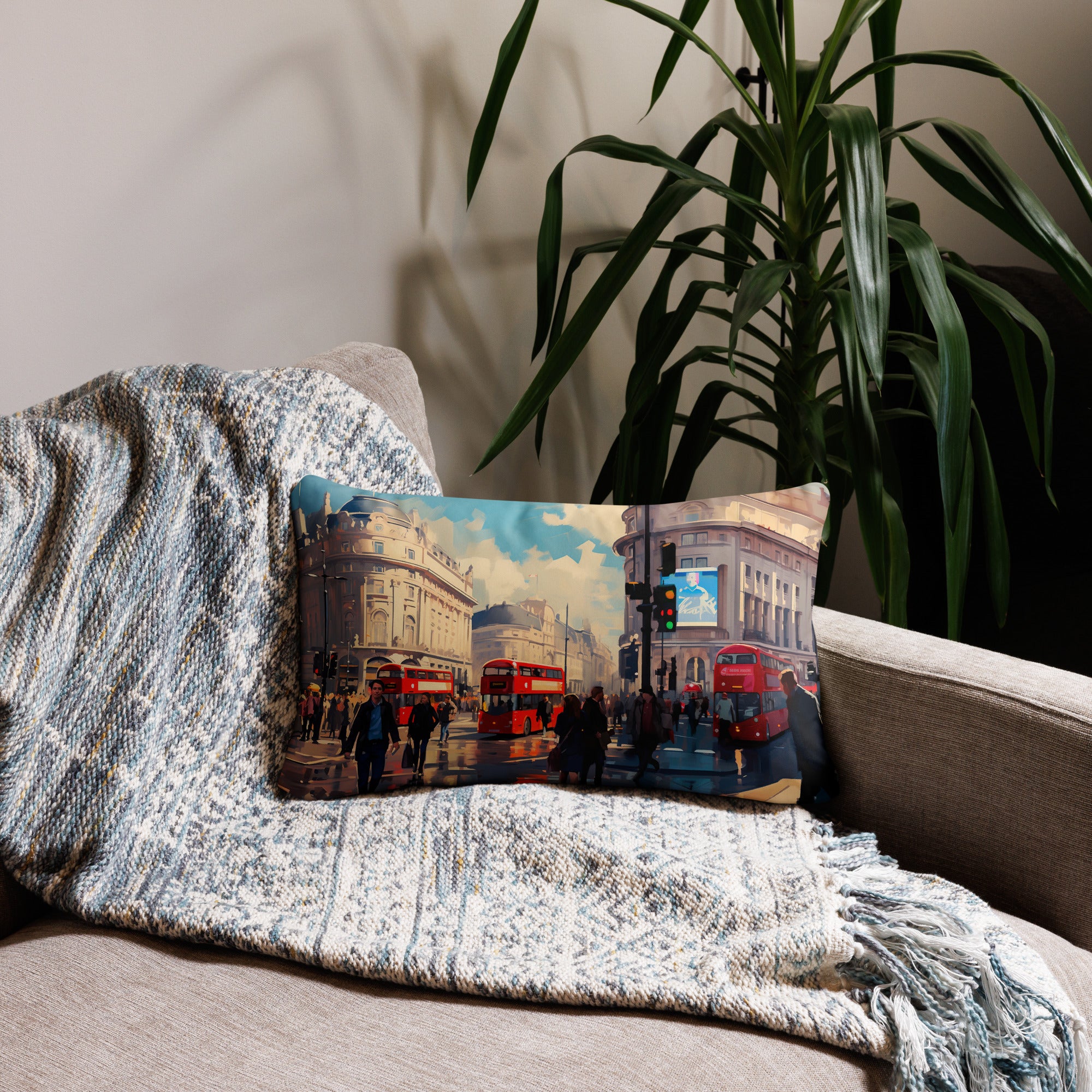 Throw Pillow - London Scene | Drese Art