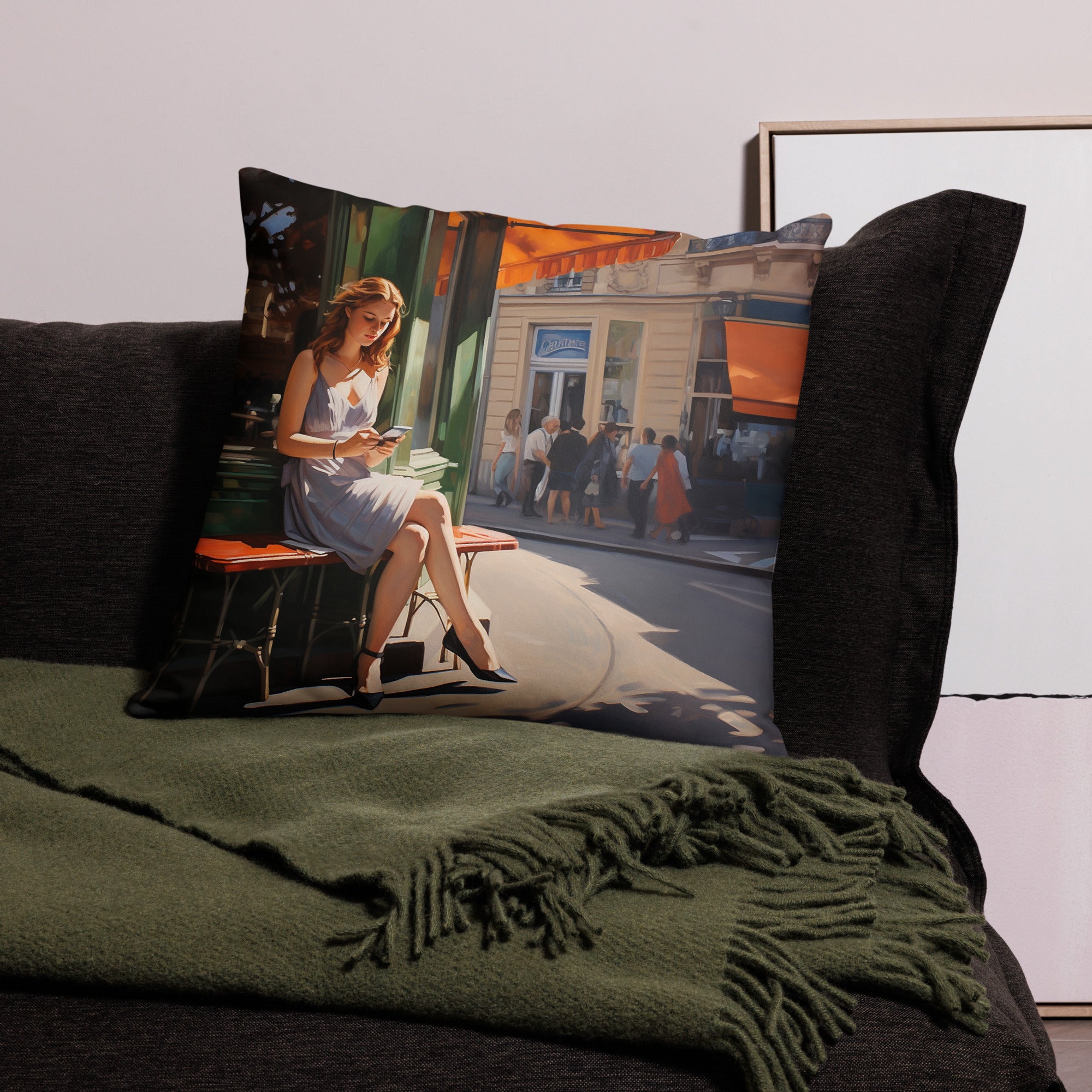 Throw Pillow - Paris Café | Drese Art