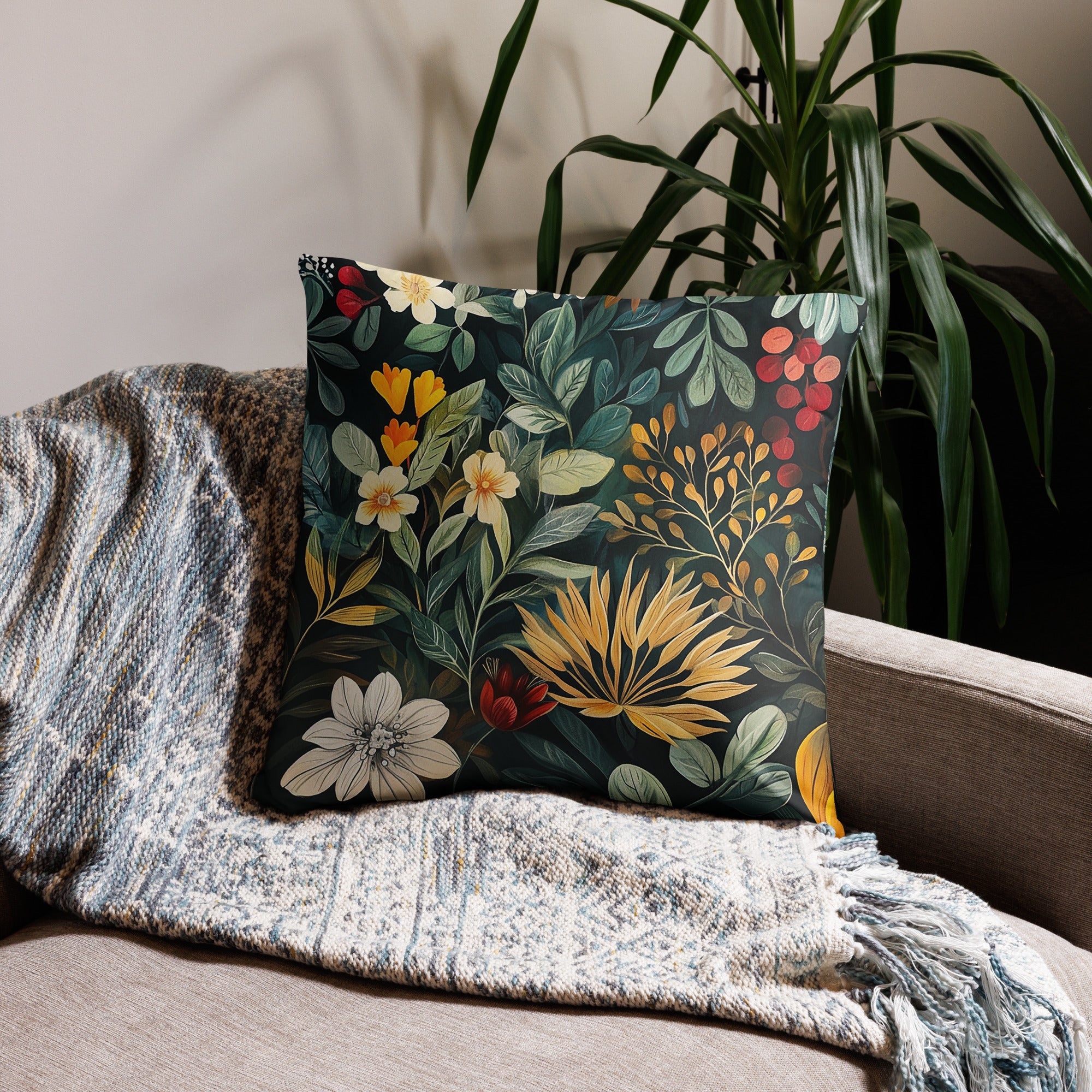 Throw Pillow - Midnight Bloom | Drese Art