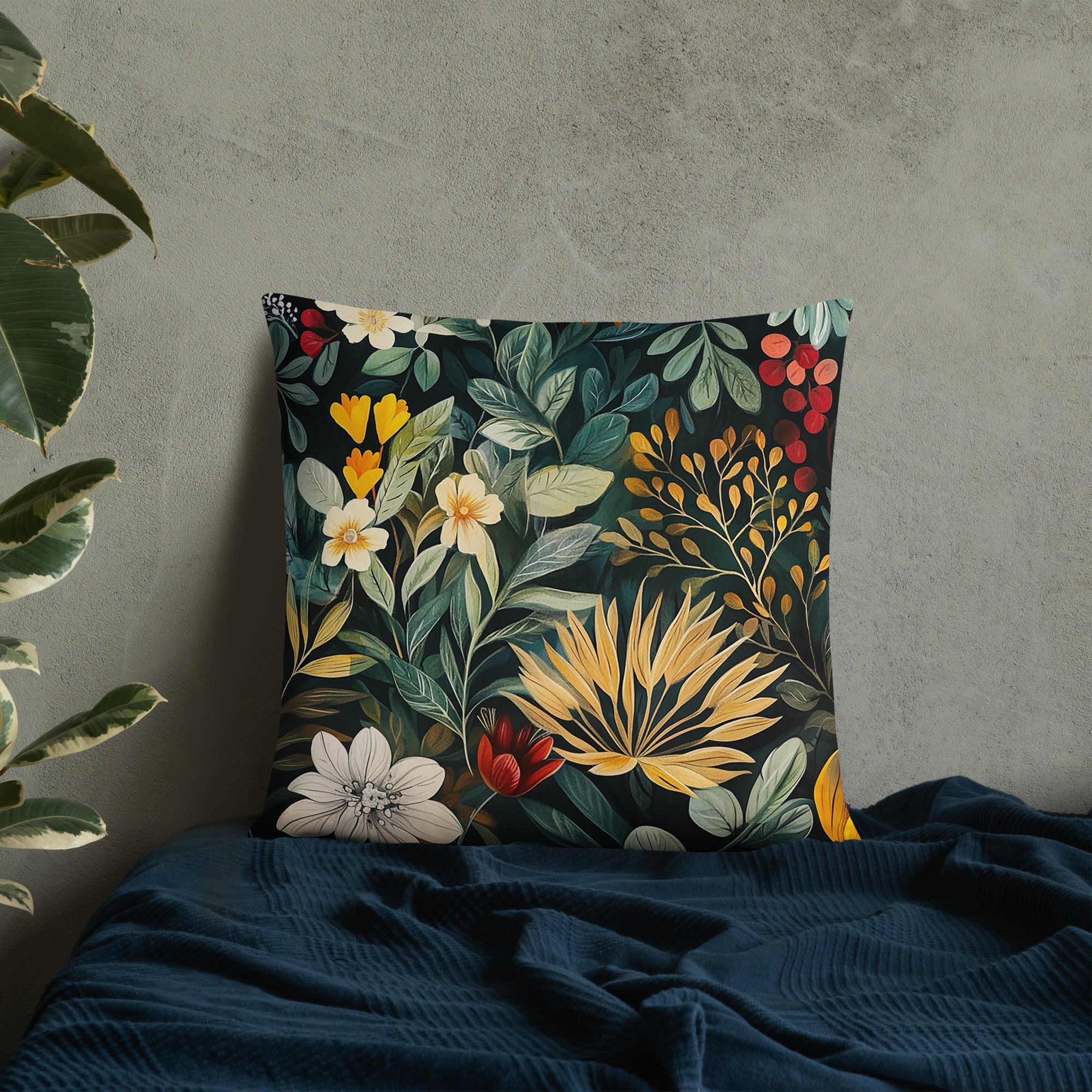 Throw Pillow - Midnight Bloom | Drese Art