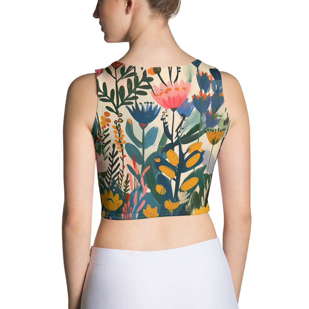 Top crop pour femme - Délice floral nordique | Drese Art