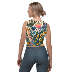 Top crop pour femme - Délice floral nordique | Drese Art