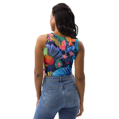 Women's Crop Top - African Blossoms | Drese Art