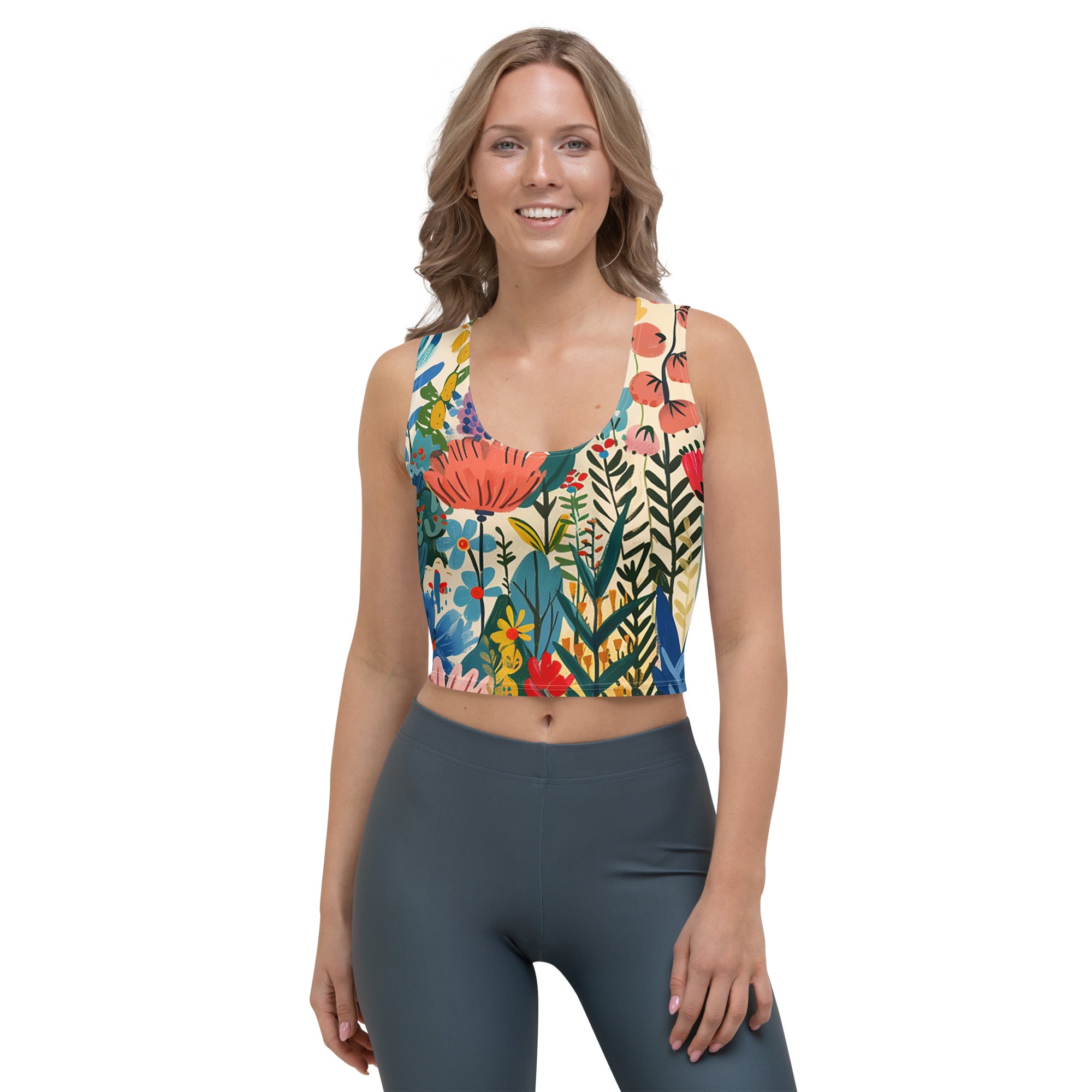 Damen Crop-Top  - Nordischer Blumenzauber | Drese Art