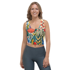 Damen Crop-Top  - Nordischer Blumenzauber | Drese Art