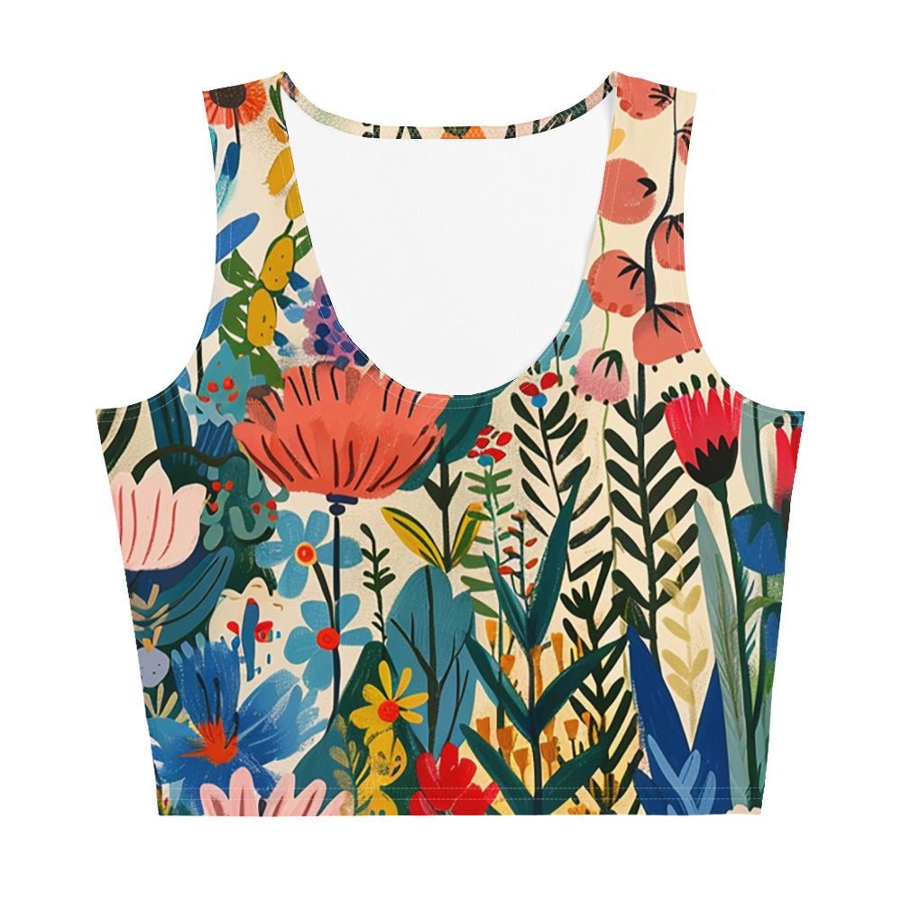 Damen Crop-Top  - Nordischer Blumenzauber | Drese Art