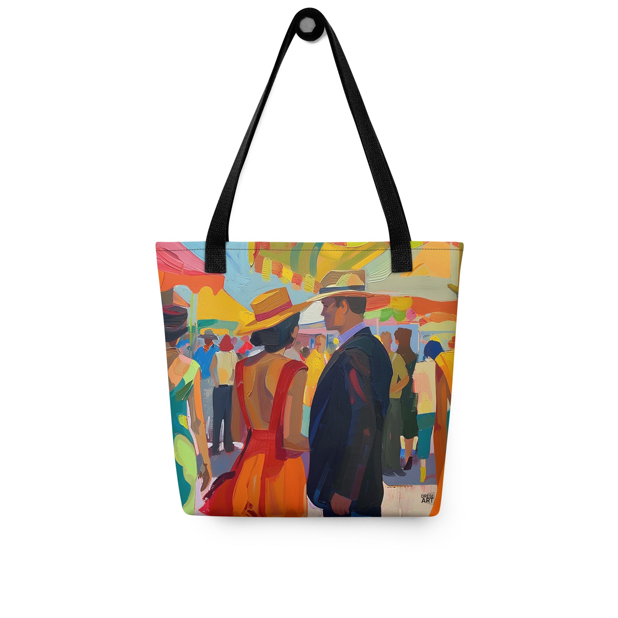 Tote Bag - A Dance of Colors at the Seville Fair | Drese Art