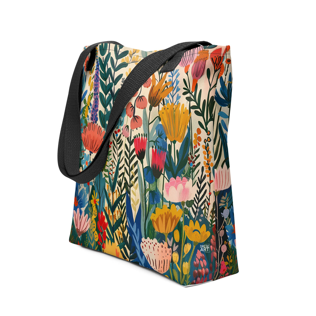 Tote Bag - Nordic Floral Delight | Drese Art