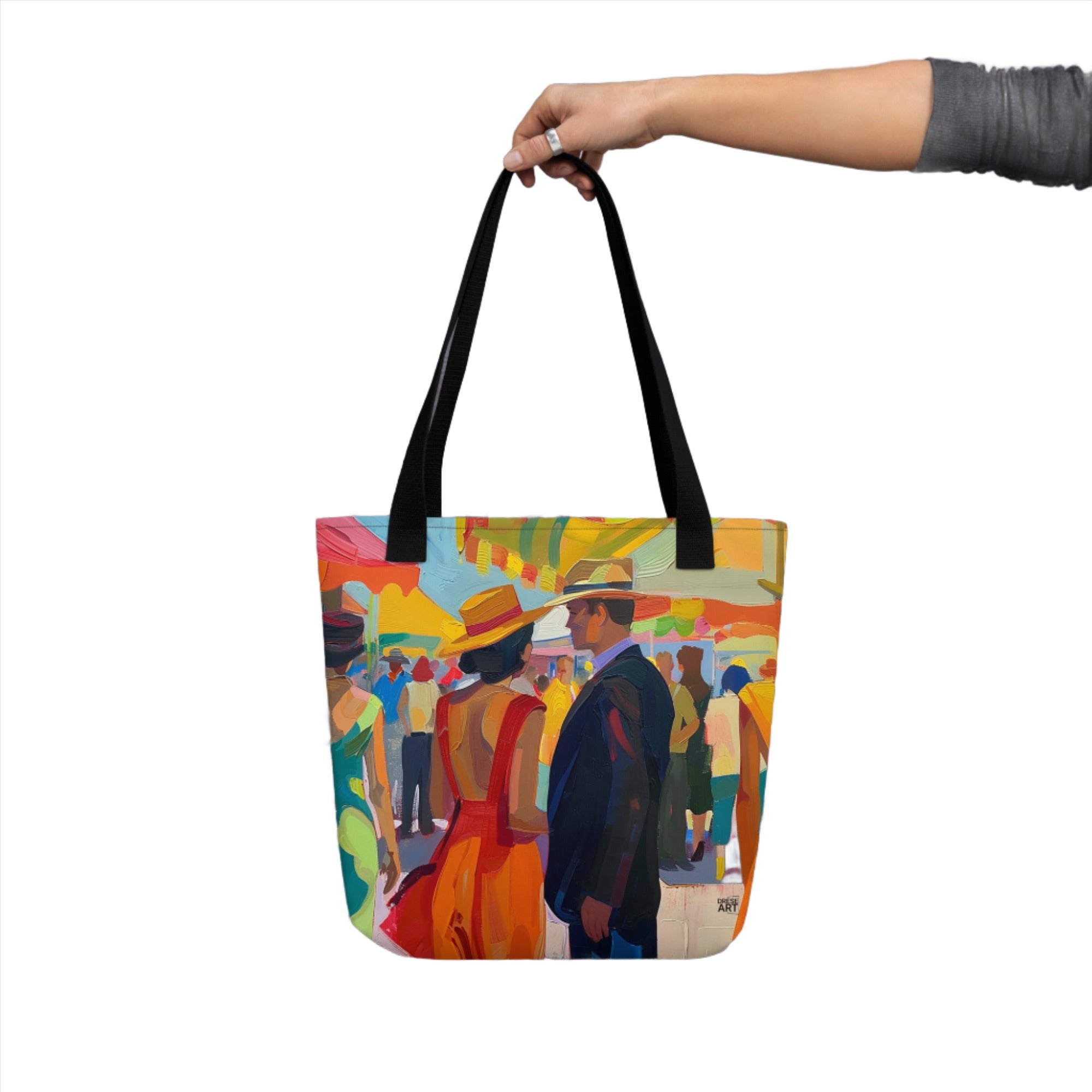 Tote Bag - A Dance of Colors at the Seville Fair | Drese Art