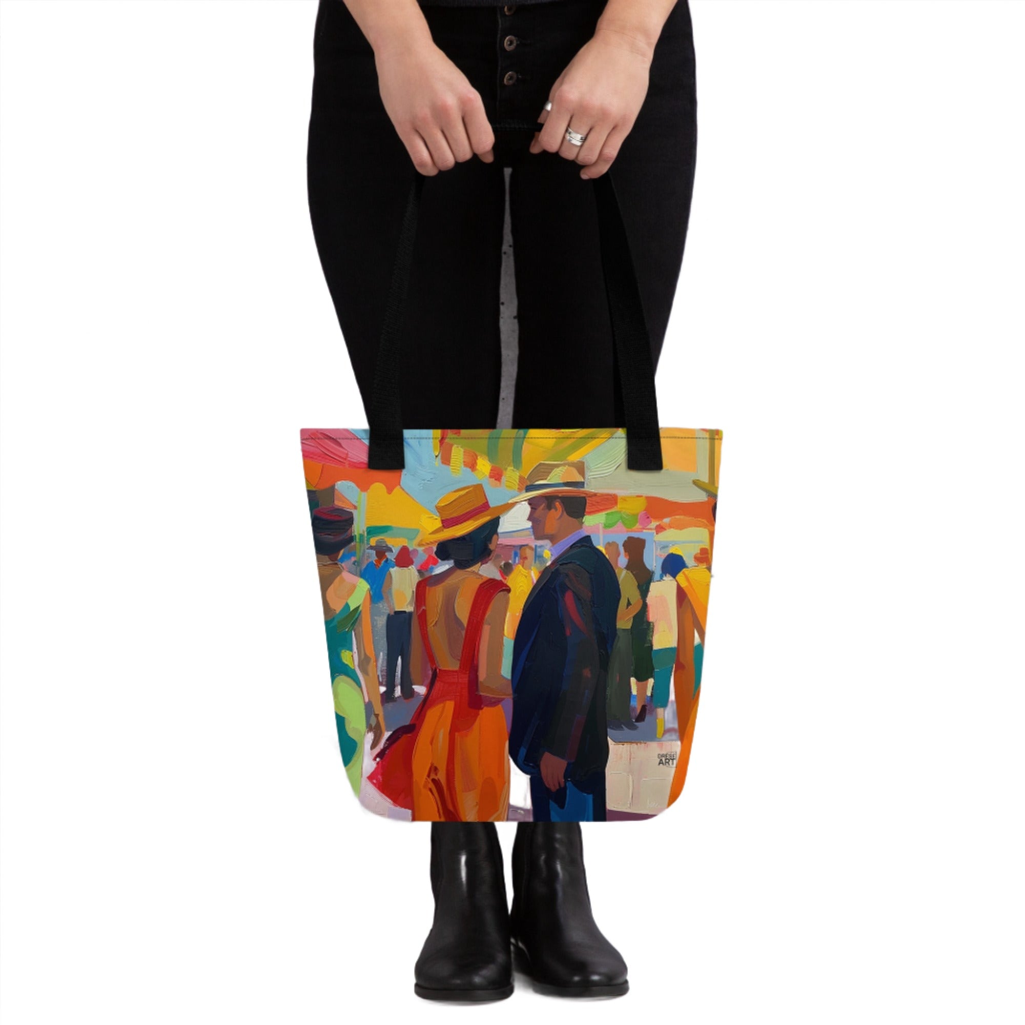 Tote Bag - A Dance of Colors at the Seville Fair | Drese Art