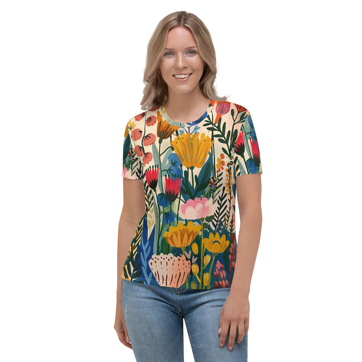 T-shirt pour femme - Délice floral nordique | Drese Art