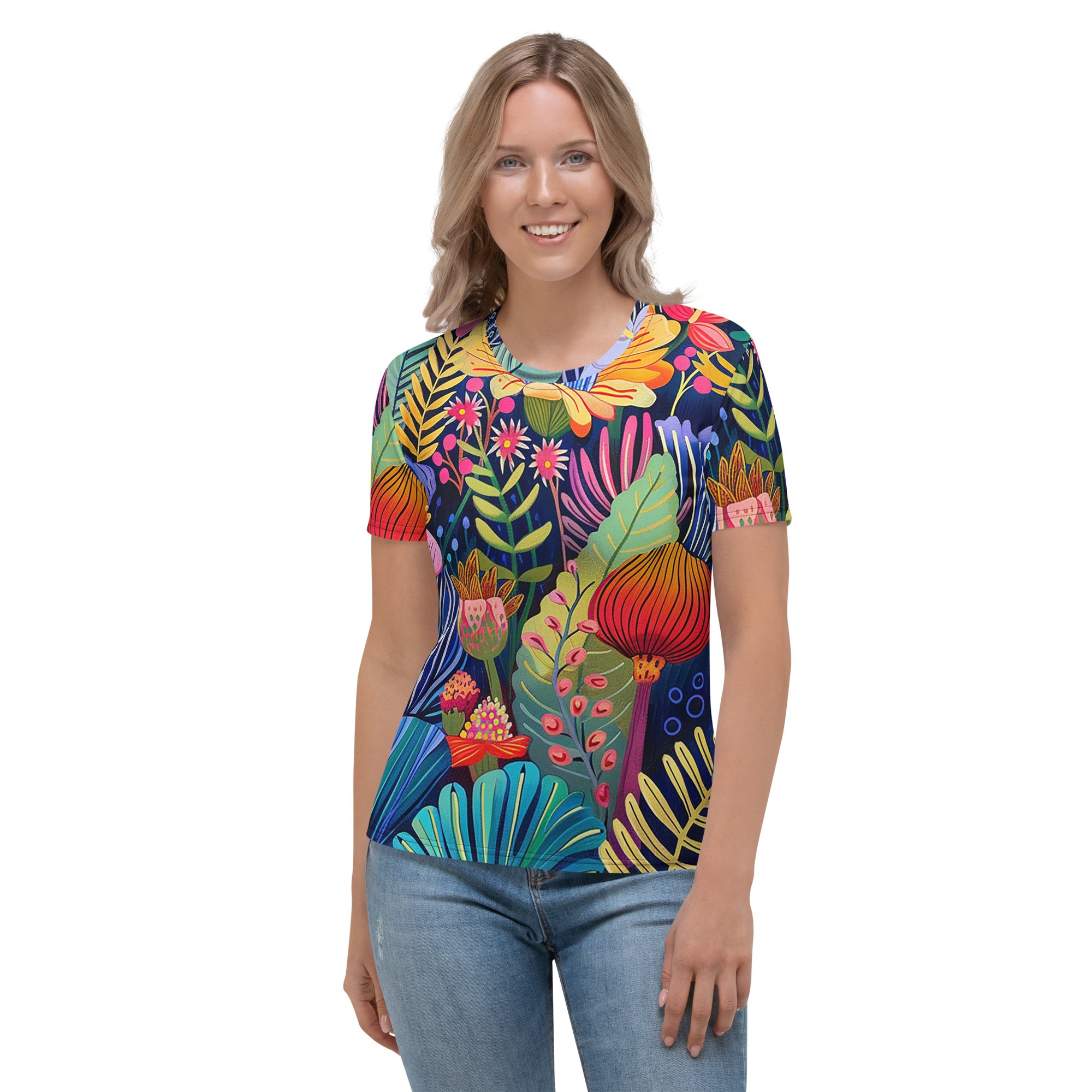 Camiseta Mujer - Vibrant Blossoms of Africa | Drese Art