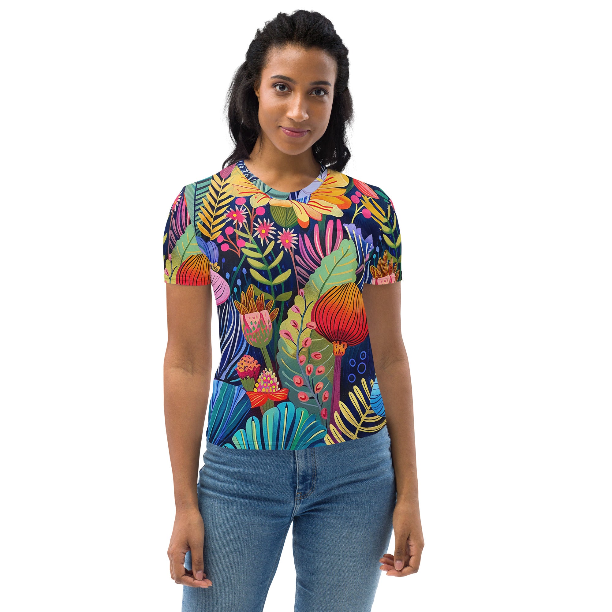 Camiseta Mujer - Vibrant Blossoms of Africa | Drese Art