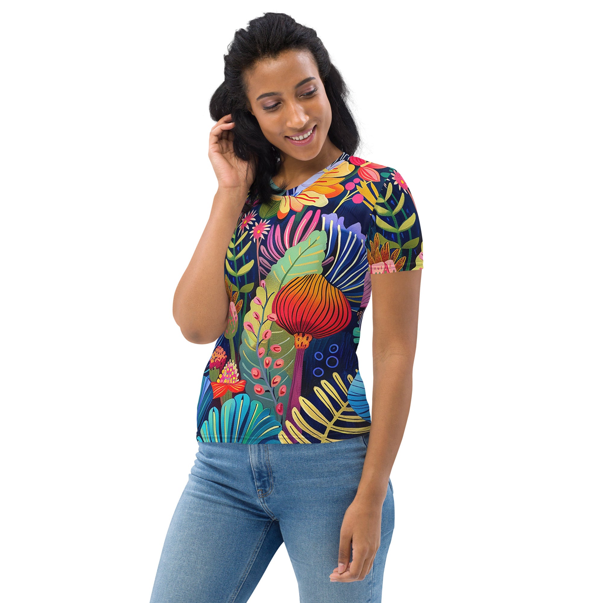 Camiseta Mujer - Vibrant Blossoms of Africa | Drese Art