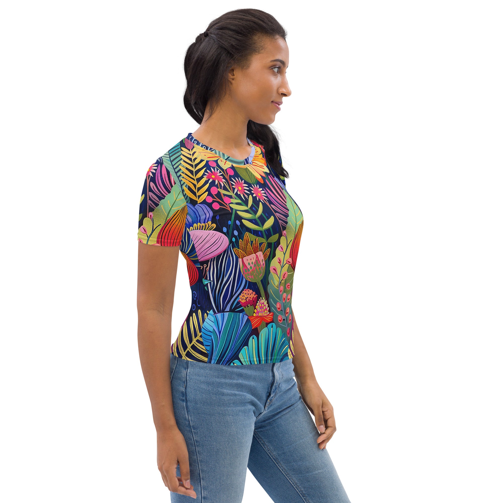 Camiseta Mujer - Vibrant Blossoms of Africa | Drese Art