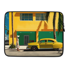 15-inch Laptop sleeve Miami Mid by Drese Art — retro Miami tones with mid-century feel.