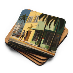 Sous-verre - Promenade à Miami | Drese Art