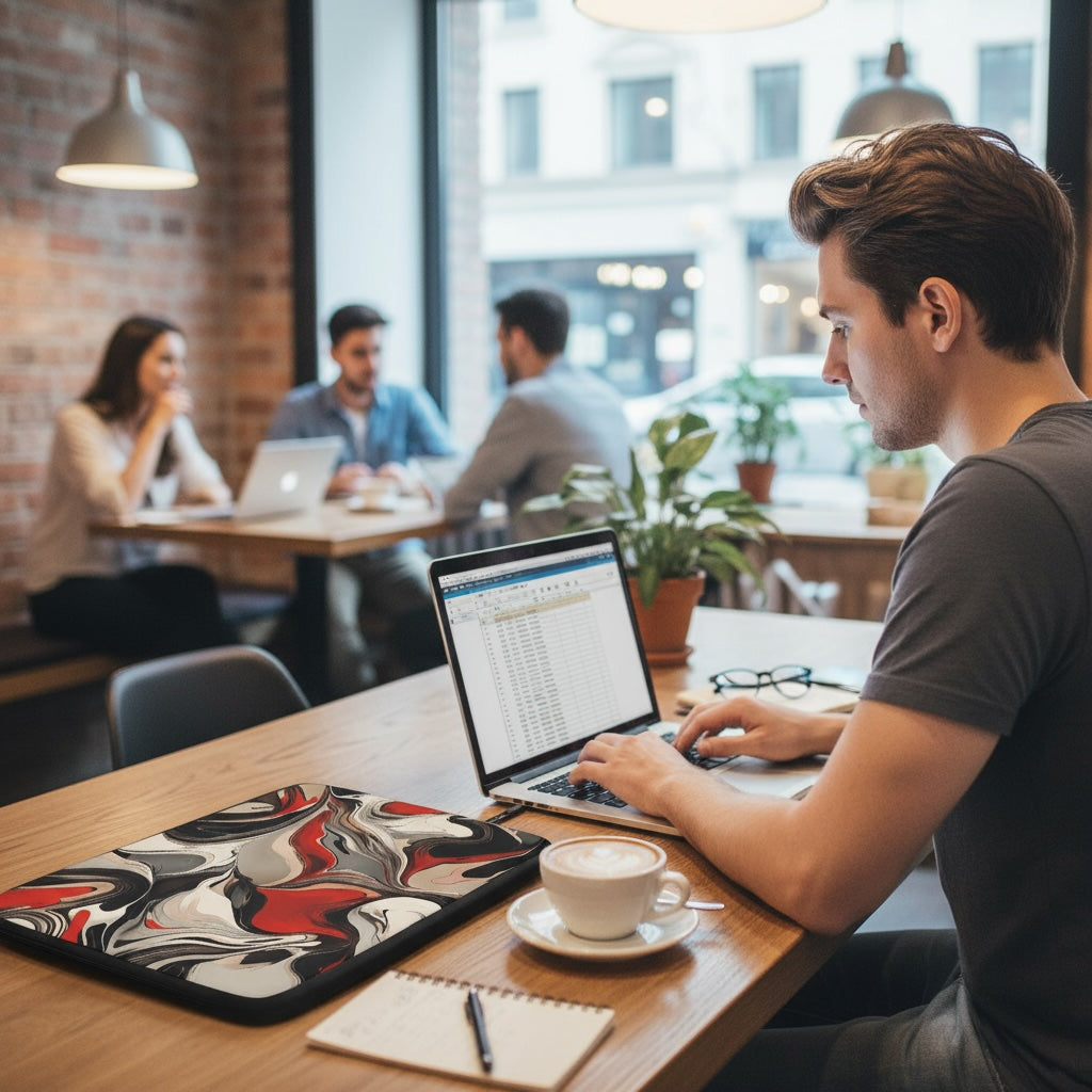 Laptop Sleeve - Crimson Flux | Drese Art