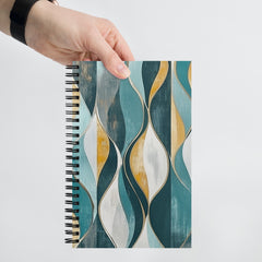 Context image of Abstract pattern spiral notebook with the Gilded Currents artwork by Drese Art
