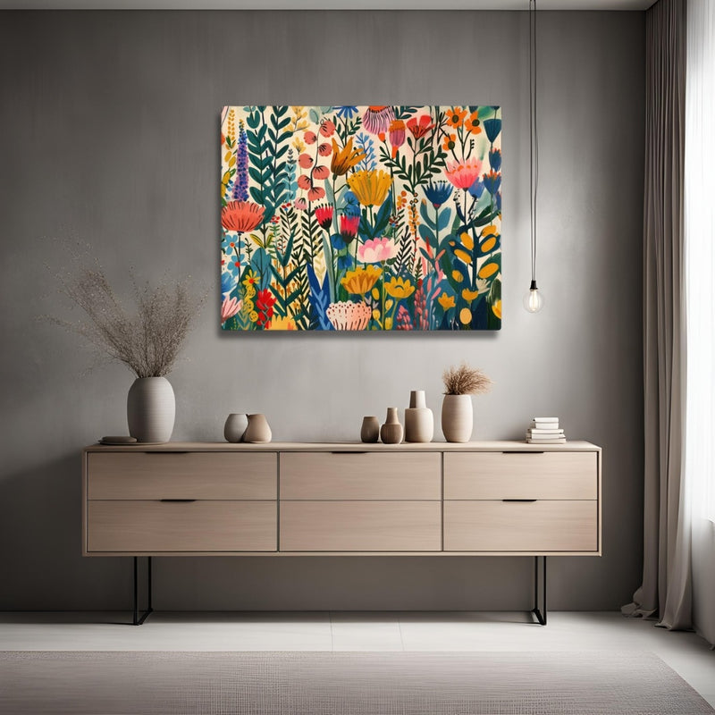 Context image of Floral canvas print with the Nordic Flora artwork by Drese Art