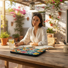 Housse ordinateur portable - Fleurs d'Ibérie | Drese Art