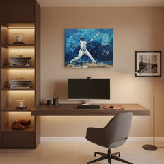 Lifestyle image of Sports-inspired Canvas Wall Art with the Frozen Swing artwork by Drese Art
