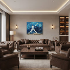Lifestyle image of Sports-inspired Canvas Wall Art with the Frozen Swing artwork by Drese Art