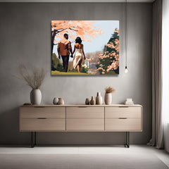 Context image of Romantic African American vintage canvas print with the Beautiful Day artwork by Drese Art