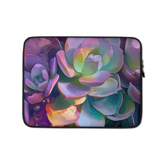 13-inch laptop sleeve Ethereal Bloom by Drese Art — airy floral motifs with soft gradients