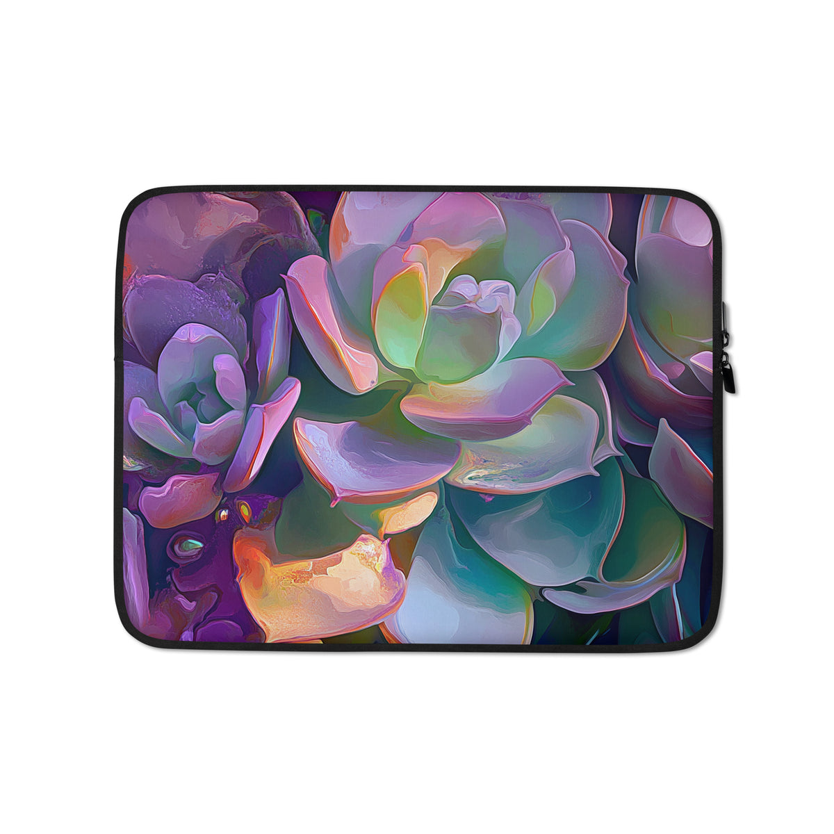 13-inch laptop sleeve Ethereal Bloom by Drese Art — airy floral motifs with soft gradients