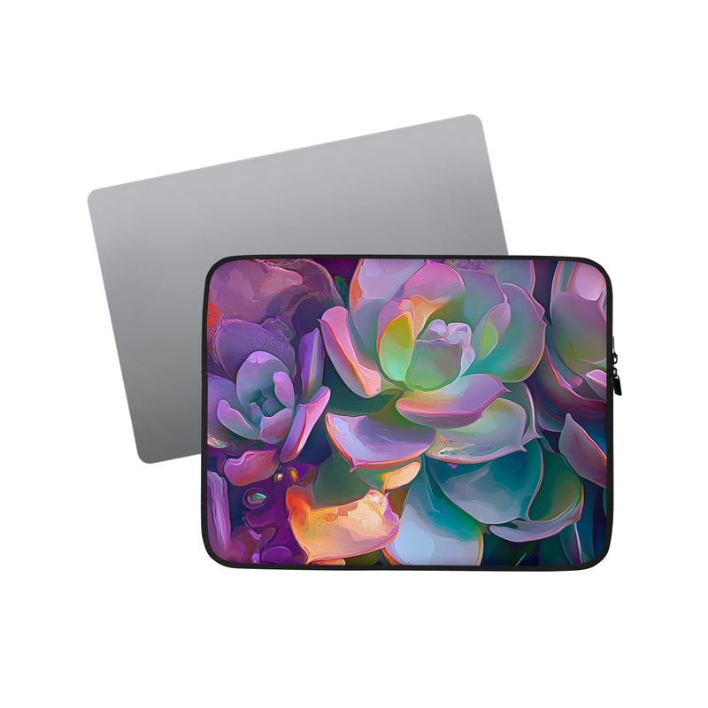 Laptop sleeve Ethereal Bloom by Drese Art — airy floral motifs with soft gradients