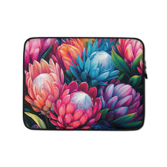 13-inch laptop sleeve Floral Radiance by Drese Art — luminous blossoms with vivid color