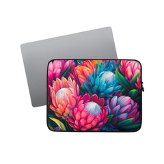 Laptop sleeve Floral Radiance by Drese Art — luminous blossoms with vivid color