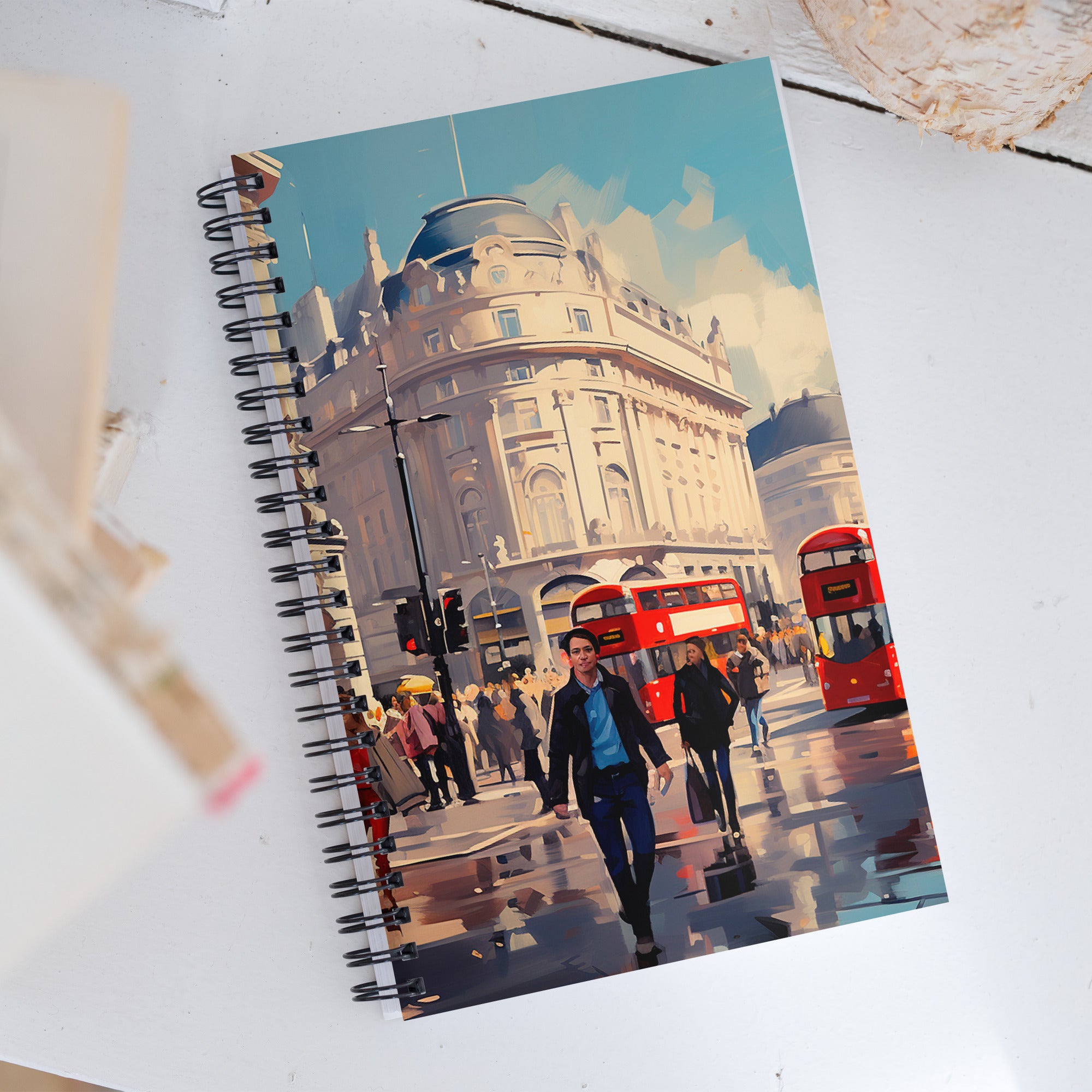 Spiral Notebook - London Scene | Drese Art