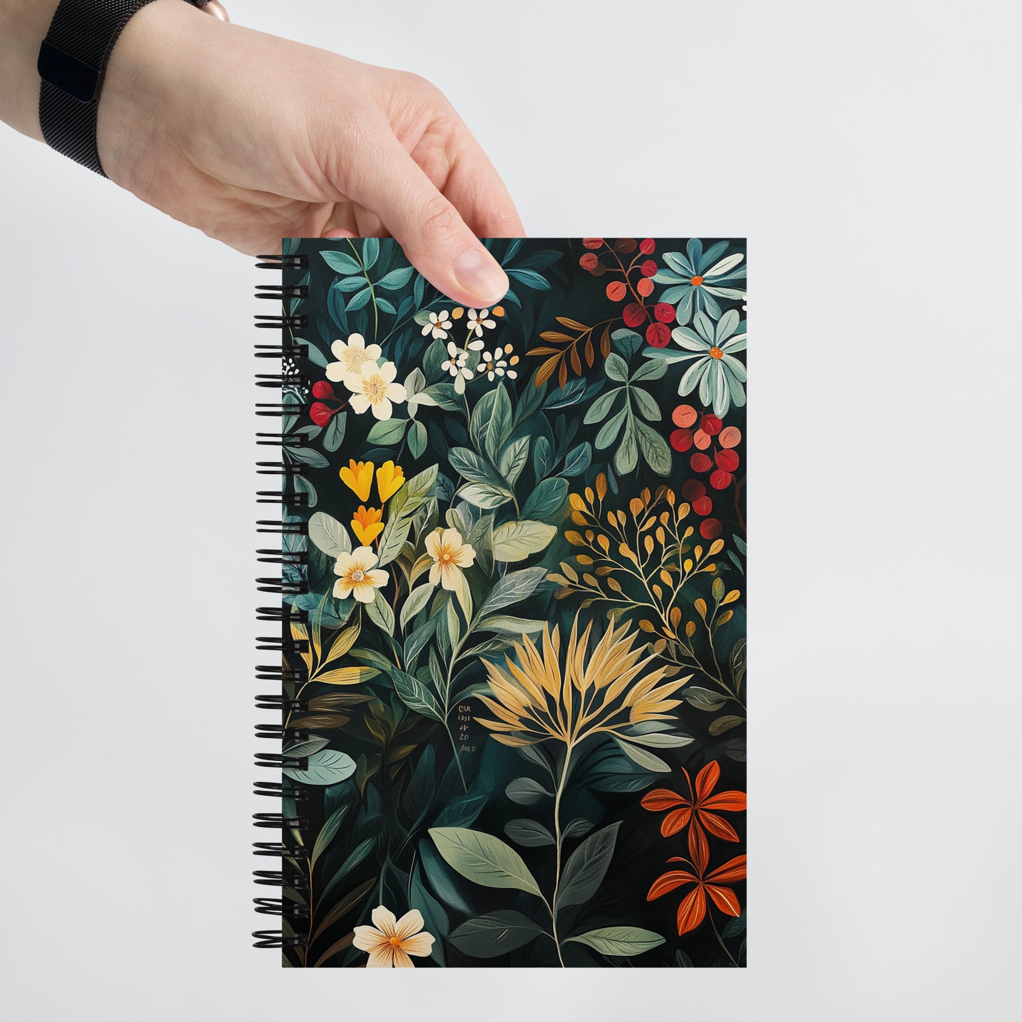 Spiral Notebook - Midnight Bloom | Drese Art